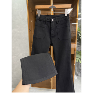 推荐推荐！细腰大长腿！微弹中高腰牛仔喇叭裤女    M339662~ME
