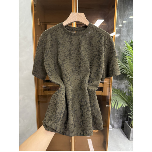 大N货！重工提花圆领短袖棉T恤