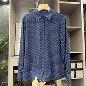 展会单 真丝双绉小碎花衬衫 上衣女 yuan出 251218004