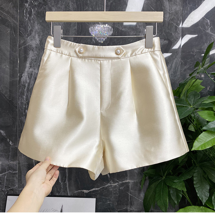 真心q货!秀一把美腿~好穿时髦!净色篙腰短裤女81500