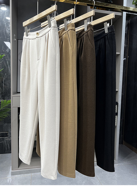 清仓不予退换！羊绒+美丽诺羊毛！通勤锥形休闲裤女QQ202235~ZY