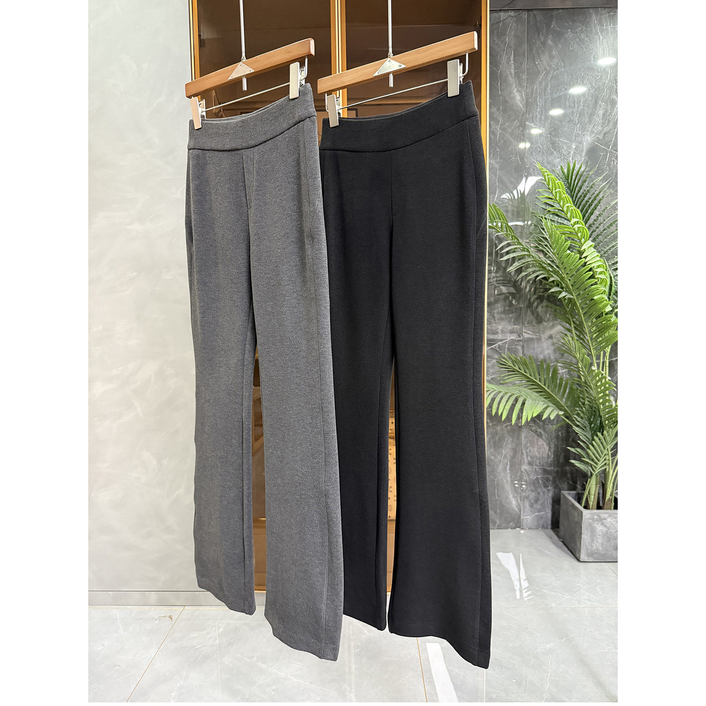 N货！磨毛山羊绒休闲微喇叭裤