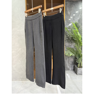 R7307 高个子收 女 磨毛山羊绒休闲微喇叭裤 修饰腿型神器