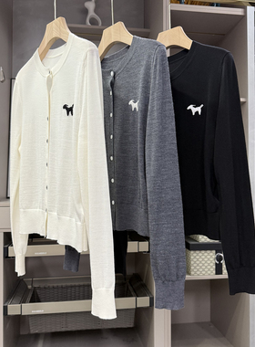 清仓不予退换！款美丽诺羊毛圆领长袖针织开衫女H25506~ZY