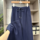 清仓不予退换 女X0137 hou皆可 松紧腰休闲阔腿卫裤