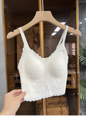 无钢圈文胸女士蕾丝美背针织内衣