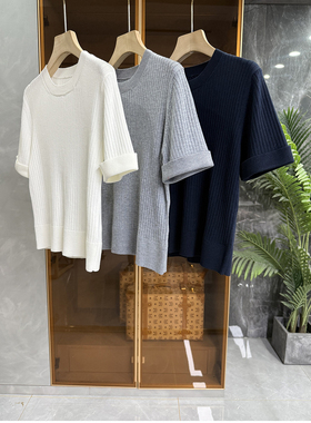 大大N货！口碑工厂！羊毛圆领短袖针织衫T恤上衣女   DX7209~ME