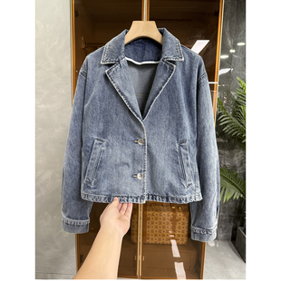 D251029 宽松牛仔短外套女 工厂外M单 闭眼shou