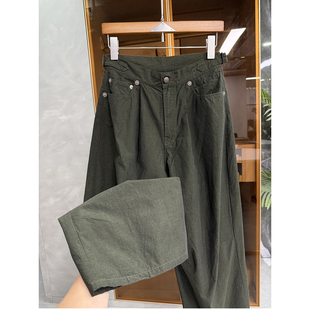 MZ25525 实力大厂出 女 羊毛长绒棉高腰休闲弯刀裤 飒美时髦