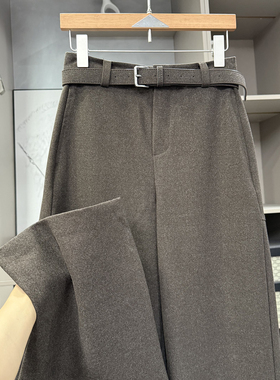 清仓不予退换！神裤！羊毛磨毛中高腰休闲阔腿西裤女H5008~ZY