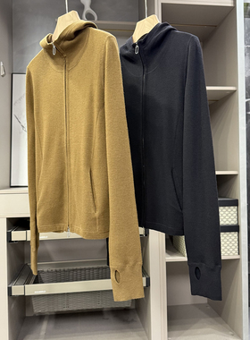 通勤尖货！藏肉显瘦！羊毛拉链连帽针织外套女   S85625~ZY