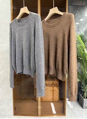 G上4K+！代厂P牌料！亮片山羊绒圆领长袖针织毛衣女   R8211~ME