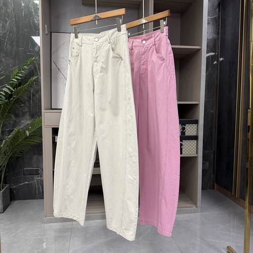 大N货！后松紧高腰牛仔镰刀裤