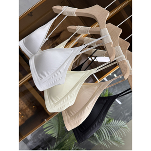 墙推！夏季无痕深V领内衣！薄款三角杯文胸罩女     YD019~JS