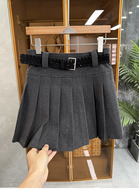 秋冬里的灵动女神！重工百褶羊毛呢面半身短裙女    Q85811~JS