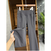 25KZ9136 女 薄绒塑型提臀运动健身瑜伽休闲喇叭裤 秋冬款