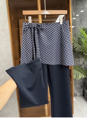 清仓不予退换！精入！两件套屁帘+休闲喇叭卫裤女M021040~JS