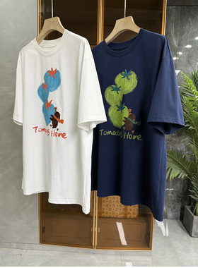 咆哮推荐！品质货！宽松印花圆领短袖棉T恤女    ZW26103~ME