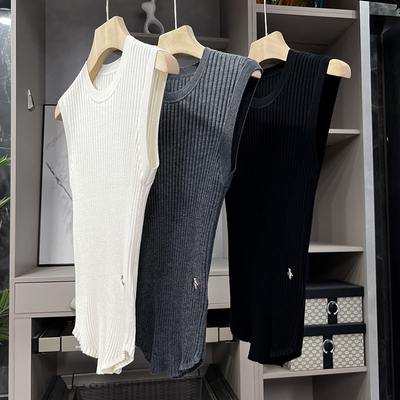 N货!柔糯美丽诺羊毛圆领针织背心