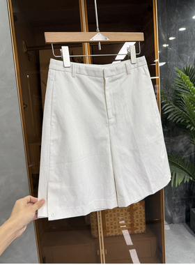 清仓不予退换！牌好料！中高腰亚麻五分裤休闲短裤女A11352~JS
