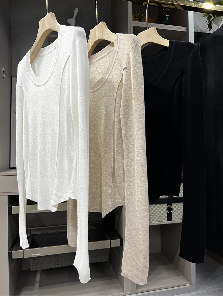 大厂~羊毛针织打底衫上衣女