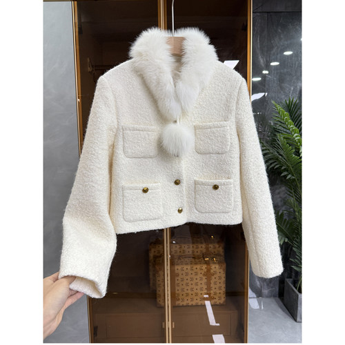 法柜！圈圈绒白鸭绒羽绒服短外套