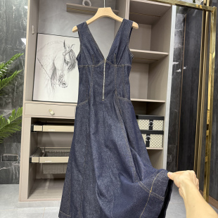 收腰牛仔吊带背心连衣裙LYQ792 清仓不予退换 出片哦