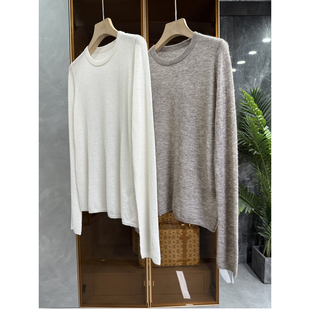 清仓不予退换！丝羊绒烫钻圆领长袖针织打底衫女AE0352~ME