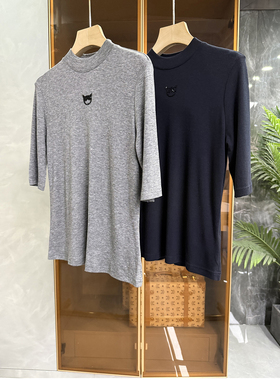 这质感谁穿都夸！柔糯绵羊毛圆领短袖针织T恤女    D656~ME