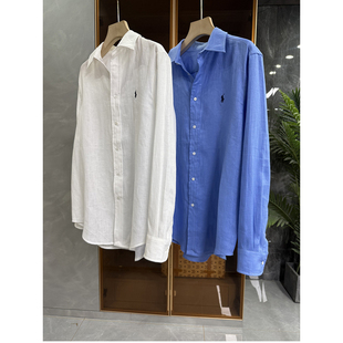 yuan厂 A3083 宽松亚麻长袖 上衣女 衬衫 咆哮推荐