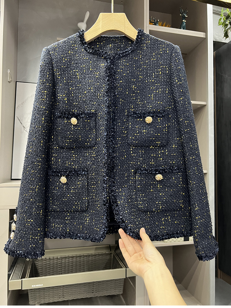 法柜！金丝羊毛粗花呢小香外套