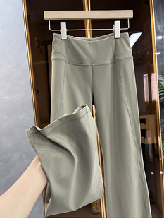 修身 33700 显腿长 女 收腹高腰弹力瑜伽休闲喇叭裤 推荐