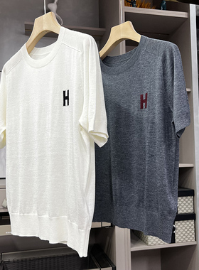 清仓不予退换！轻薄柔软！绢丝羊毛圆领短袖针织衫上衣女A8076~ZY