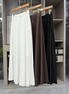 清仓不予退换！适又气质！优质棉松紧腰A字大摆半身裙女BQOM62~ZY