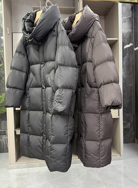 意柜！行走小火炉！宽松连帽鹅绒羽绒服中长款外套女   730461~ZY