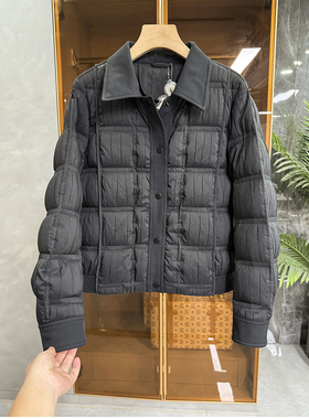 怒推！代工厂柜款！拼接翻领夹克鹅绒羽绒服外套女    R6282~ME