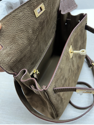 柜单篙货鹿纹牛皮单肩斜挎手提包