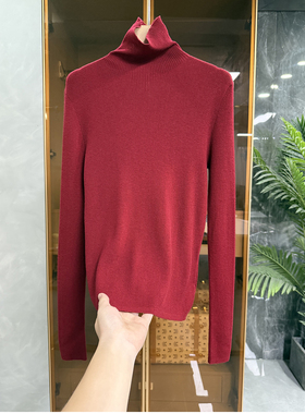 衣橱C位！通勤高ji感！修身羊毛高领针织打底衫女  M02438~ME