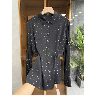 G上4K 735012 真丝双乔印花星星长袖 上衣女 衬衫 尖货