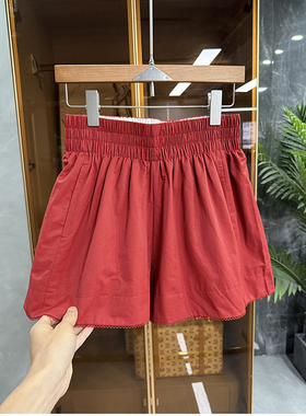 清仓不予退换！腿长！松紧腰休闲阔腿短裤女    B23207~JS