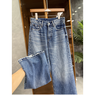 实力大厂出！中高腰牛仔阔腿裤
