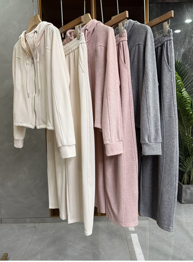 厂里墙裂推荐！宽松连帽拉链卫衣+休闲长裤套装女    M02496~ME