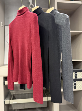 N货！穿搭显瘦神器！修身羊毛高领针织打底衫女   252215~ZY