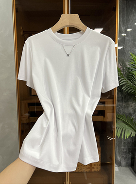 Q货！简约却不简单！天丝棉圆领短袖T恤上衣女  96022~JS