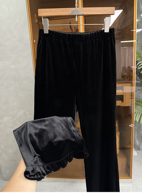 清仓不予退换！an厂P牌货！优雅气质款~直筒休闲微喇裤R6612~ME