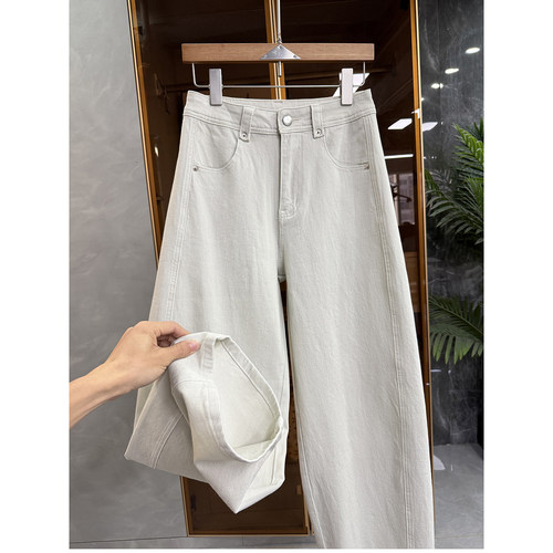 大N货！中高腰牛仔镰刀裤