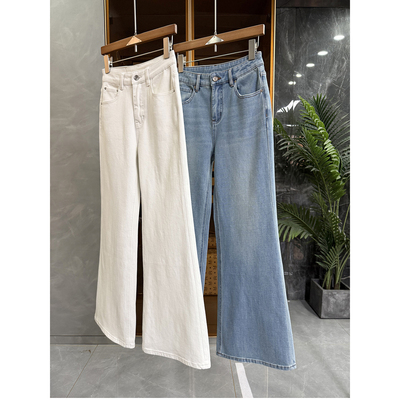 N货！中高腰牛仔直筒喇叭裤