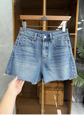 闭眼入！大工厂品质货！中高腰牛仔短裤女     96122~ME