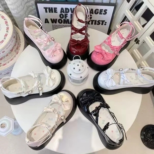 全款 甜酷辣妹亚文化y2k厚底鞋 木马原创lo鞋 预约 芙芙心结