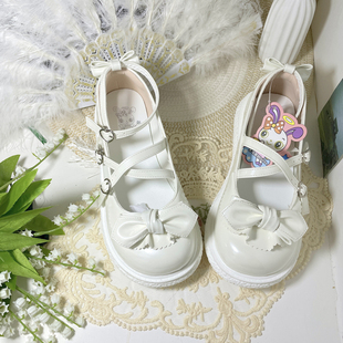 【现货】 【次元恋爱马卡龙】木马原创可爱玛丽珍蝴蝶结lolita鞋